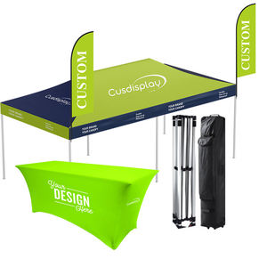 Windproof Custom Logo Advertising Pop Up <b>Canopy</b> Wholesale, Full Booth Set For Outdoor Vendor Fair & Pop-up Store - Product Image 1