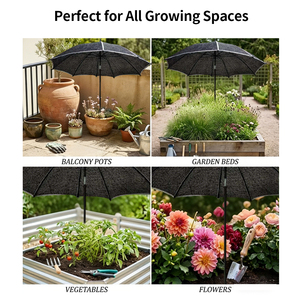 Auvent en maille noire stabilisé aux UV, <span class=keywords><strong>facile</strong></span> à installer et durable, pour jardinières et plantes sensibles - Product Image 5