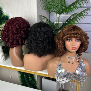 Peluca SDD Bouncy Highlight Hecha a Máquina, Peluca de Cabello Humano 100% - Product Image 4