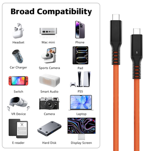 Cavo Thunderbolt <span class=keywords><strong>5</strong></span> ad Alta Velocità 80Gbps, Cavo USB C a USB C 240W(5A) per Ricarica, Cavo Intrecciato Tipo C per Computer e MacBook - Product Image 4