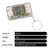 Porte-clés de jeu portable bicolore, design console de jeu mini classique, cadeau arcade de poche pour les joueurs