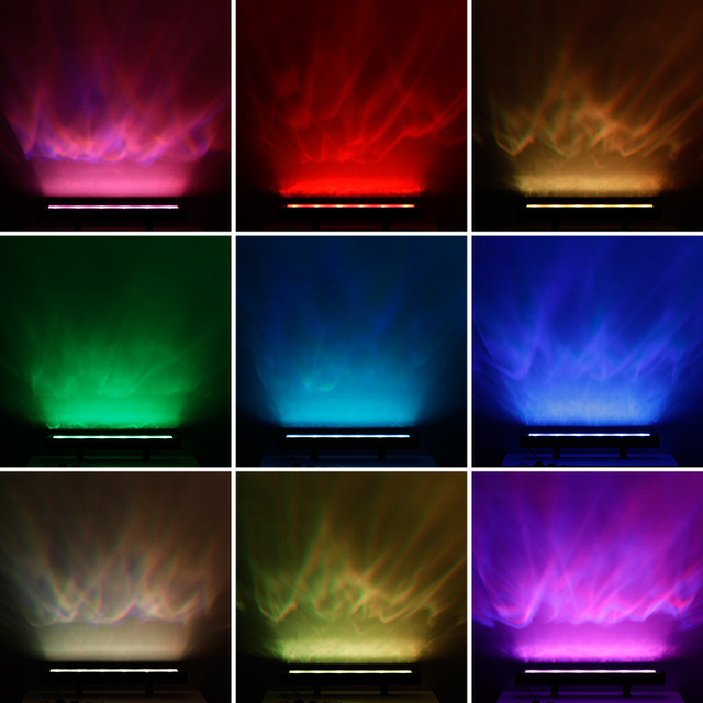 3D Dynamic Ripple Lights LED Water Pattern Linear Wall Washer Light 48W 60W RGB DMX Dimmable Colorful Building Facade Lighting