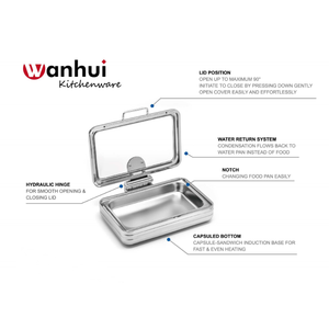 Réchaud fiable en acier inoxydable à couvercle roulant avec une qualité de confiance pour les hôtels, les restaurants, les mariages, les fêtes en douceur - Product Image 6