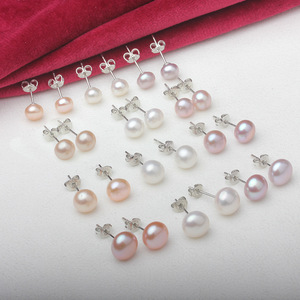 Boucles d'oreilles en argent 925 avec perles d'eau douce naturelles - Design élégant et minimaliste pour femmes, idéales pour les mariages et le quotidien, parfaites comme cadeau - Product Image 5