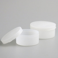 Pot rond à onguent en plastique blanc, pot de gel pour cheveux, emballage cosmétique, vente en gros, 10g 20g 30g 1oz 50g 100g