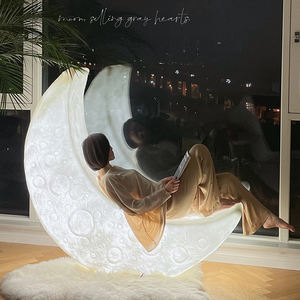 Lámpara <span class=keywords><strong>de</strong></span> Pie con Forma <span class=keywords><strong>de</strong></span> Luna Creciente, Decoración <span class=keywords><strong>de</strong></span> Paisaje, Lámpara <span class=keywords><strong>de</strong></span> Luna para Sofá, Lámpara Luminosa con Forma <span class=keywords><strong>de</strong></span> Luna para Silla Reclinable - Product Image 1