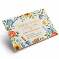 Cartes de visite personnalisées imprimées en offset couleur, multi-styles, avec dorure à chaud, en papier couché, pour l'industrie de la beauté et du jardinage