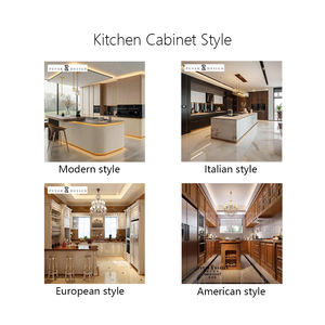 Gabinete de Cocina de <span class=keywords><strong>Madera</strong></span> Contrachapada Negra de Lujo Personalizado, Encimera de Cuarzo, Gabinete de Cocina Modular de <span class=keywords><strong>Madera</strong></span> Moderna, Isla de Cocina, Juego Completo - Product Image 5