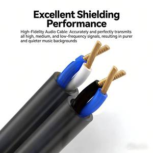Wholesale Universal <b>Car</b> <b>Amplifier</b> Audio Super Soft Matte PVC 2RCA Twisted Pair Cable - Product Image 5
