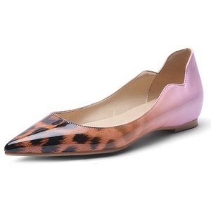 New Style Women <b>Flats</b> <b>Pointed</b> <b>Toe</b> <b>Flats</b> Pumps Gradient Leopard Patchwork Loafers Walking Dress Office Comfortable <b>Flats</b> - Product Image 3