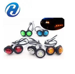 HGD 3/4 ב 'עגול LED אור קדמי אחורי צד סמן אינדיקטורים אור עבור משאית לרכב אוטובוס קרוואן ואן קרוון סירה