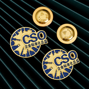 Central Asia Custom Metal Enamel Badge CSO Corporate Magnetic <b>Pin</b> Business Gift Logo Emblem - Product Image 2