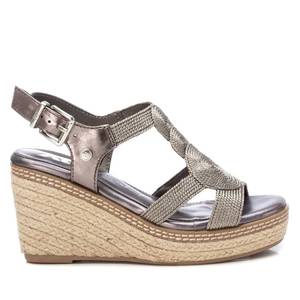Xti Sandales compensées pour femme 142320 en cuir noir style espadrille à talon plateforme pour l'été - Product Image 1