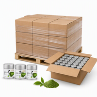 Boîte hermétique de thé vert matcha en poudre, fraîcheur garantie, thé instantané