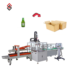 Machine d'ouverture et de déballage de cartons certifiée CE, modèle économique, contrôlée par PLC, avec pliage et scellage automatiques du fond pour l'alimentation - Product Image 1