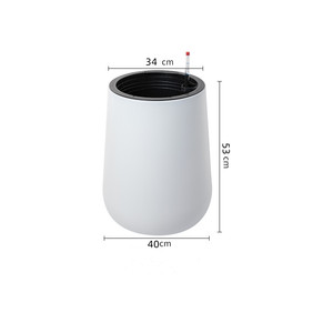 Jardinière auto-arrosante, plastique PP, moulage direct, design conique moderne. Convient pour la maison, le bureau et le jardin extérieur - Product Image 2