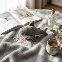 Porte-clés Requin en Peluche Mignon et Doux, Écologique, Animal en Peluche Kawaii, Breloque de Sac Océan, Pendentif Peluche, Cadeau pour Enfants