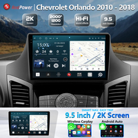 Radio para Auto Redpower HI-FI para Chevrolet Orlando 2010 - 2018, Pantalla de 9.5 Pulgadas 2k, Reproductor de DVD Android para Auto, 2din, DSP, Carplay, Audio