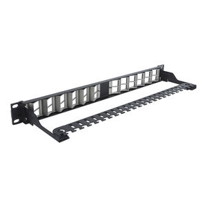 Panneau de brassage combiné fibre/cuivre blindé FTP STP 19 pouces 1U 24 ports à montage en rack, coudé à 45 degrés - Product Image 6