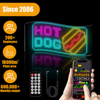 Nueva Lámpara Automotriz de Diseño Moderno con Pantalla Flexible y Proceso de Aplicación de Pegamento, Chips LED COB RGB Multicolor