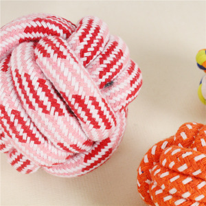 Pelotas para masticar para mascotas, juguetes para la dentición de cuerda de algodón, tamaño pequeño, limpieza de dientes para perros y gatos - Product Image 3