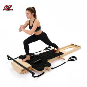 CZFIT Máquina de Pilates Reformer Plegable, Duradera, Ecológica, Ajustable y Portátil, Cama de Entrenamiento Multifuncional para el Hogar, Unisex - Product Image 2