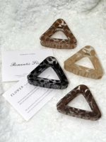 Pinces à cheveux triangulaires creuses de 8 cm, imprimé léopard, écaille de tortue, maintien solide, style rétro, accessoires pour cheveux pour femmes