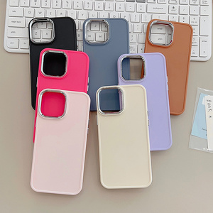 <span class=keywords><strong>Coque</strong></span> de téléphone cadre <span class=keywords><strong>Photo</strong></span> en métal de couleur unie pour <span class=keywords><strong>iPhone</strong></span> 16 Pro Max 15 14 13 <span class=keywords><strong>12</strong></span> 11 Xs Xr Xs Max <span class=keywords><strong>coque</strong></span> arrière antichoc en TPU mat - Product Image 4