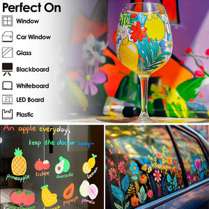 بسعر الجملة 10 ألوان قابلة للمسح! مجموعة علامات السبورة الملونة من 8 علامات طباشير قابلة للغسل حبر طباشير سائل - Product Image 6