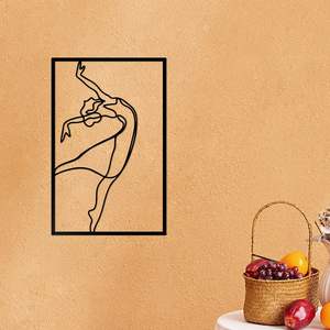 Diy Iron Art Girl Line marco de fotos adorno colgante de pared Metal flor decoración arte silueta línea colgante decoración de pared - Product Image 6