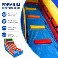 Château gonflable commercial en PVC pour enfants avec toboggan sec extérieur, grande structure gonflable avec toboggan