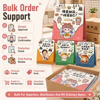 Calendrier de bureau personnalisé inspirant avec affirmations quotidiennes, livre à feuilles mobiles, design mignon de dessin animé, support sur pied pour la vente en gros