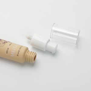 Luxury Customized Hand Cream Lotion Cosmetic <b>Tube</b> Round <b>Plastic</b> Squeeze Packaging Pump - Product Image 2