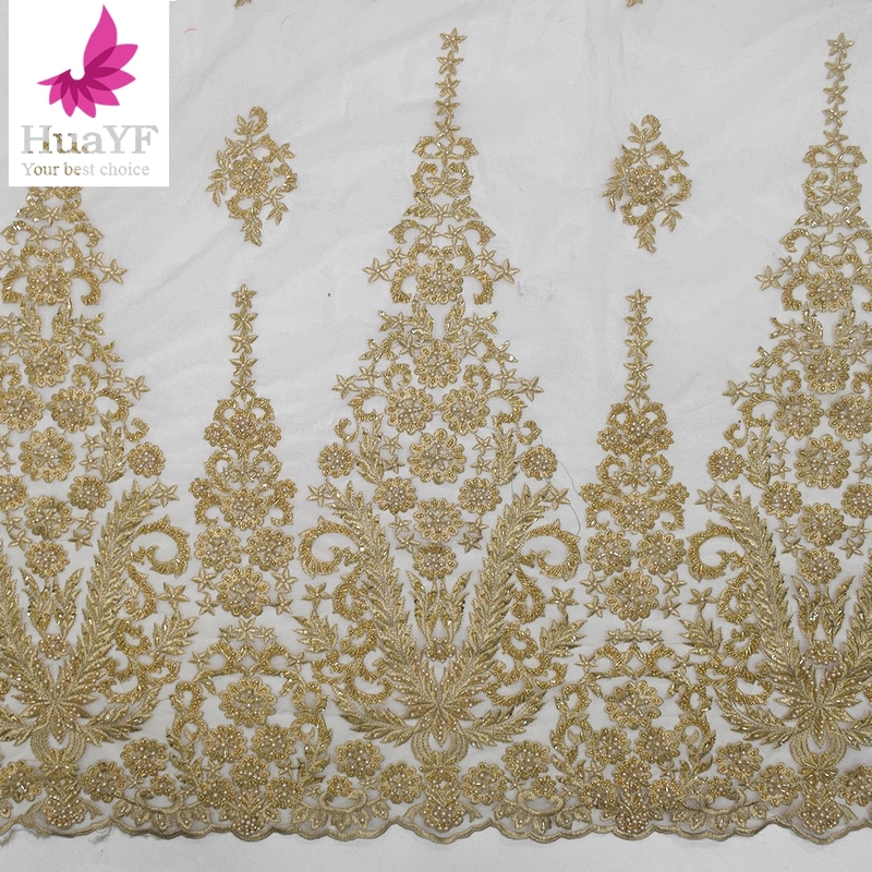 HY3039 New Beaded Wedding Dress Fabric