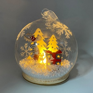 Palla <span class=keywords><strong>di</strong></span> Natale in Vetro Decorativa Personalizzata con <span class=keywords><strong>Angelo</strong></span> in Legno - Product Image 4