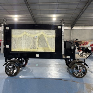 Factory Customized Vintage Black Coffin Carriage Horse Wagon Antique Electric Buggy Electric Funeral Horse Hearse - Product Image 1