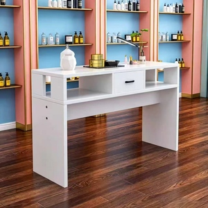 Nail Desk Retro Single/Double Person Nail <b>Work</b> Desk Nail Shop Desk Special Offer Economy Nail Desk Nail Desk - Product Image 3
