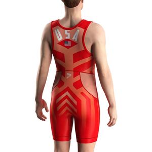 ชุดนักมวยปล้ำชายแบบมืออาชีพ ชุดรัดรูปสำหรับนักมวยปล้ำ ชุดนักมวยปล้ำแบบแยกชิ้น แผงตาข่ายเสริมความแข็งแรง ตะเข็บเสริมความทนทาน - Product Image 6
