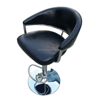 Chaise de bar moderne réglable en cuir avec pieds en métal, tabouret haut pour salle à manger, usage extérieur et commercial