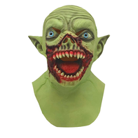 Masque en latex de vampire effrayant, masque de tête de monstre zombie effrayant pour adultes, accessoires de cosplay pour Halloween, anniversaire, fête de Noël