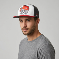 Gorra de Béisbol Snapback con Gráfico de Gato, Visera Plana de Dos Tonos, Ajustable, para Streetwear