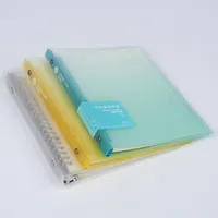 Cubierta de PVC transparente para cuaderno, carpeta de hojas sueltas, 6 anillos, A5, A6