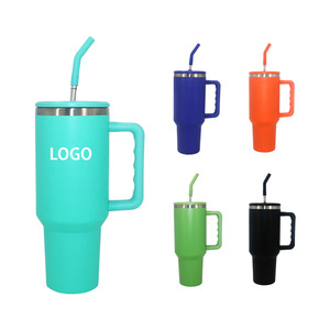 Stainless Steel Tumbler With Handle 30 Oz <b>Large</b> Capacity Travel <b>Mug</b> With Straw Custom Logo Portable Insulated Cup - Product Image 2