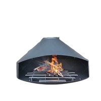 Cheminée suspendue de fabrication chinoise, autoportante, en bois et acier, pour intérieur, maison, villa, hôtels, chauffage au feu réel, bois de chauffage suspendu