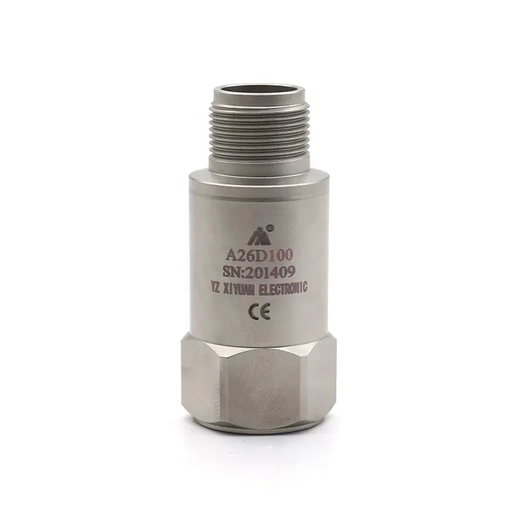 A26D100 100mV/G แรงดันเอาท์พุท Accelerometer อุตสาหกรรมการตรวจสอบเว็บไซต์ IEPE Accelerometer