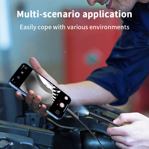 Industrial Borescope 8mm 8Adjustable <b>LEDs</b> Two ways Flexible Automotive Engine Pipe Wall Inspection Waterproof Inspection Camera - Product Image 4