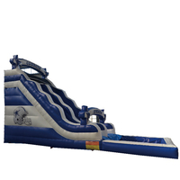 Toboggan aquatique commercial avec piscine Maison gonflable à louer