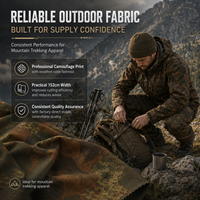 Tissu camouflage en polyester et coton T65/C35, 205 g/m², imprimé, tissu d'extérieur pour vêtements de randonnée, de trekking et uniformes