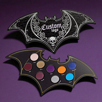 Professionelle Gothic-Lidschattenpalette, individuelle Form, 12 Farben, hochpigmentierte Gesichts- und Augen-Make-up-Palette für einen gruseligen Halloween-Look