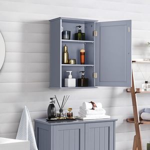 Armoire de salle de bain personnalisée, armoire murale de rangement, armoire murale au-dessus des toilettes, gain de place, armoire à médicaments avec étagères - Product Image 3